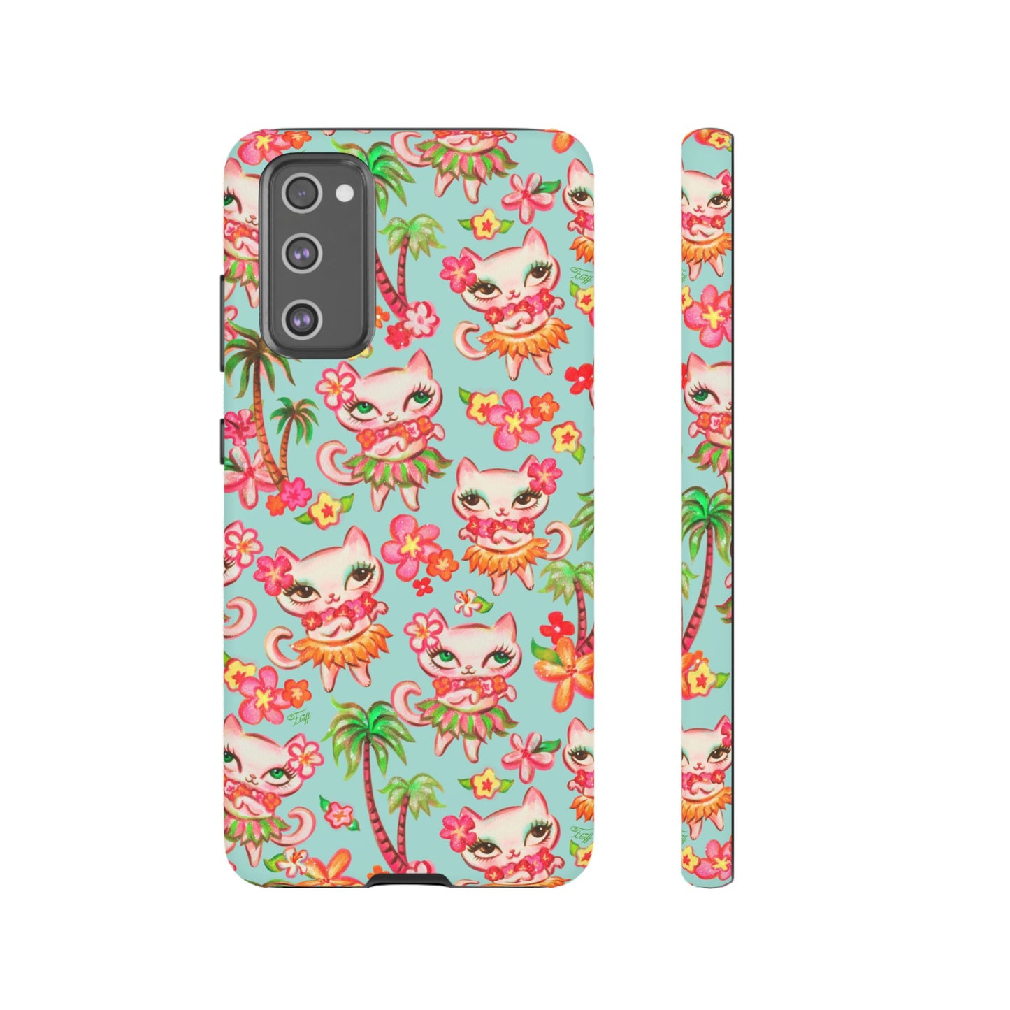 Hula Kitties Aqua • Tough Phone Case