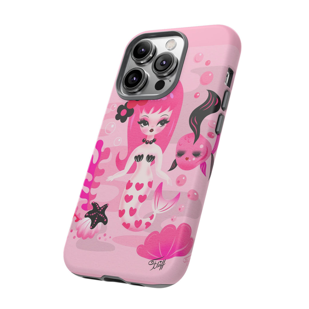 Pink Mod Mermaid • Tough Phone Case