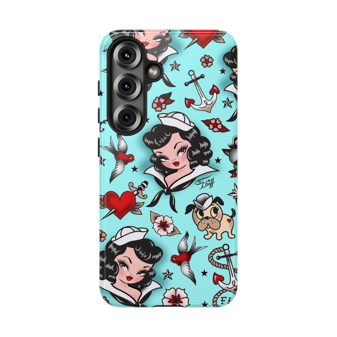Suzy Sailor Girl on Light Blue • Phone Case