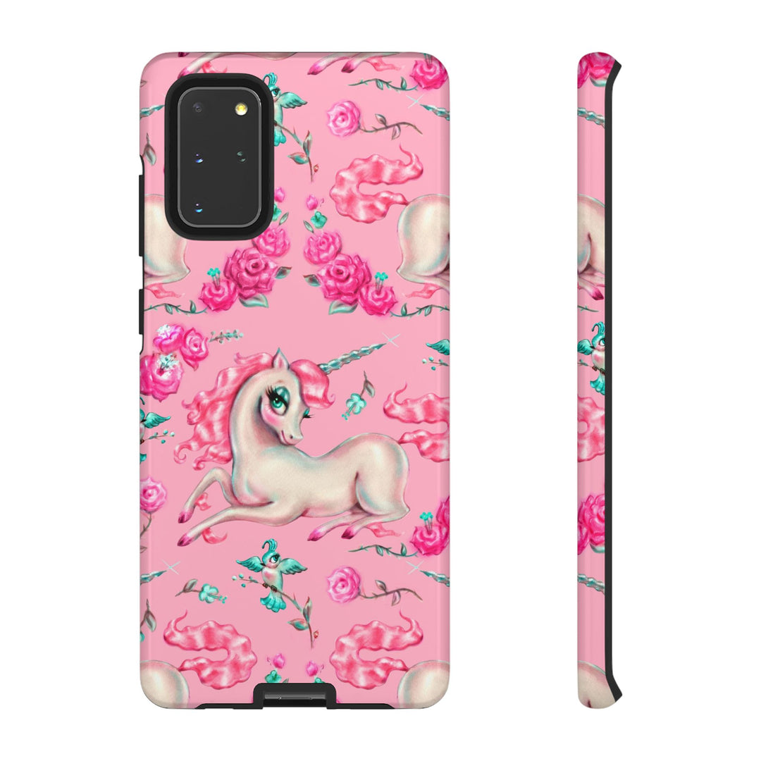Unicorns and Roses on Pink • Tough Phone Case