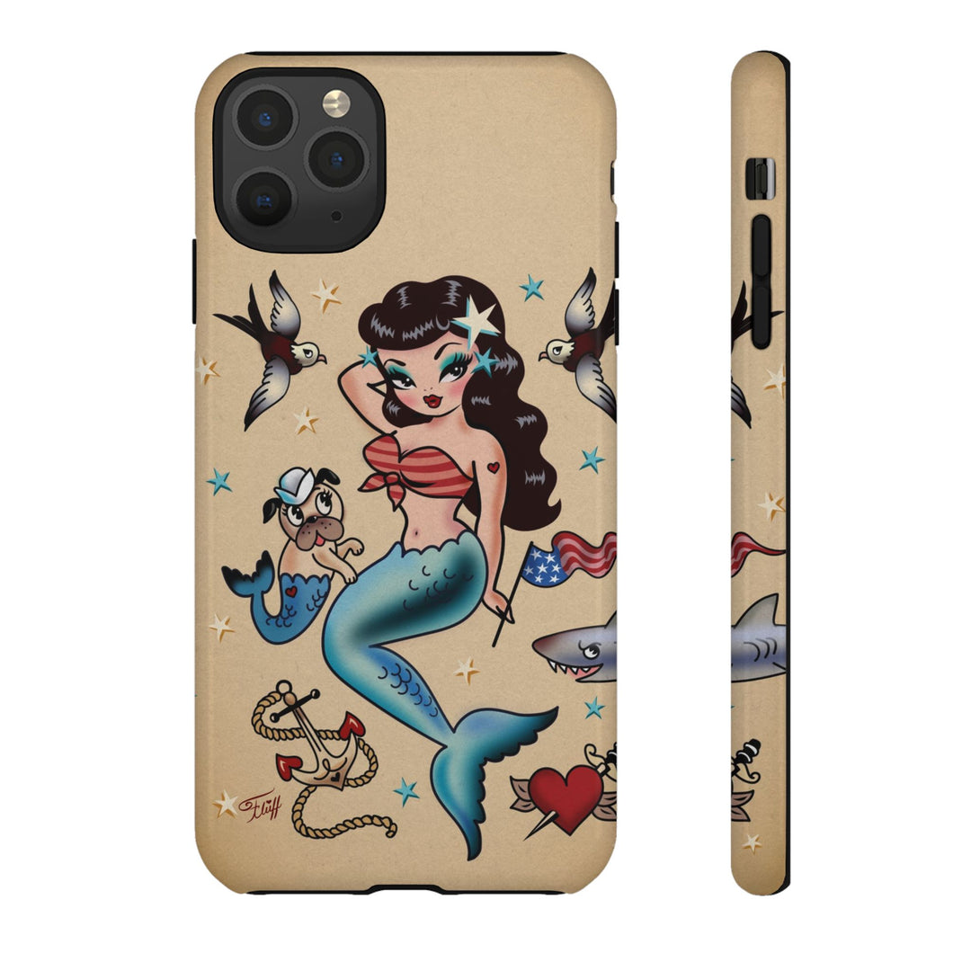 Patriotic Mermaid • Tough Phone Case