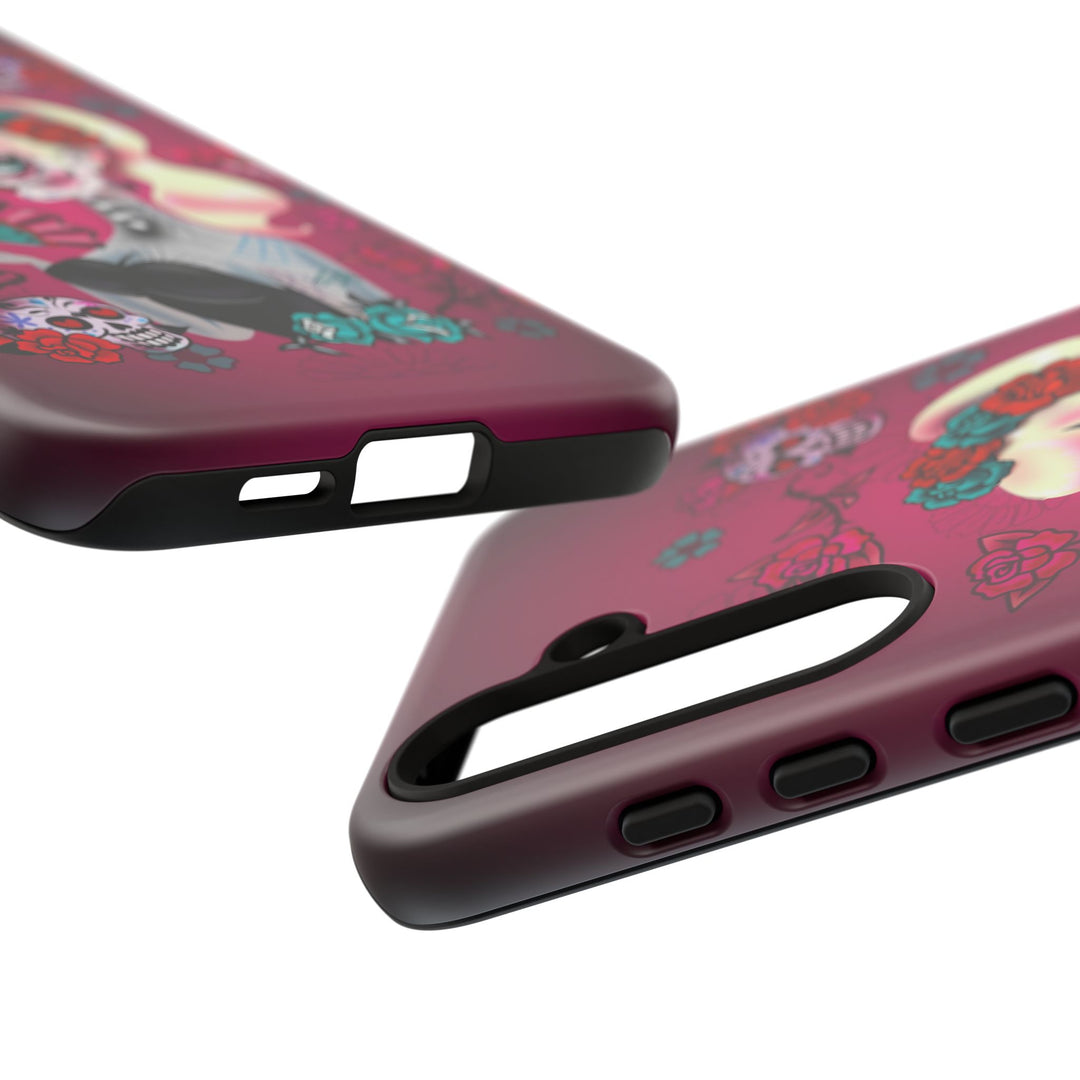 Blonde Sugar Skull Pinup Girl • Tough Phone Case