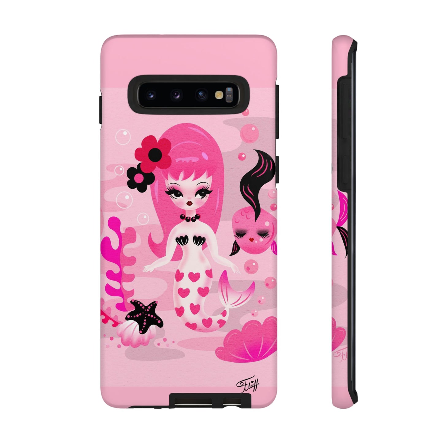 Pink Mod Mermaid • Tough Phone Case