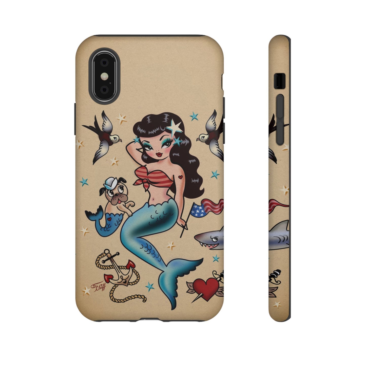 Patriotic Mermaid • Tough Phone Case