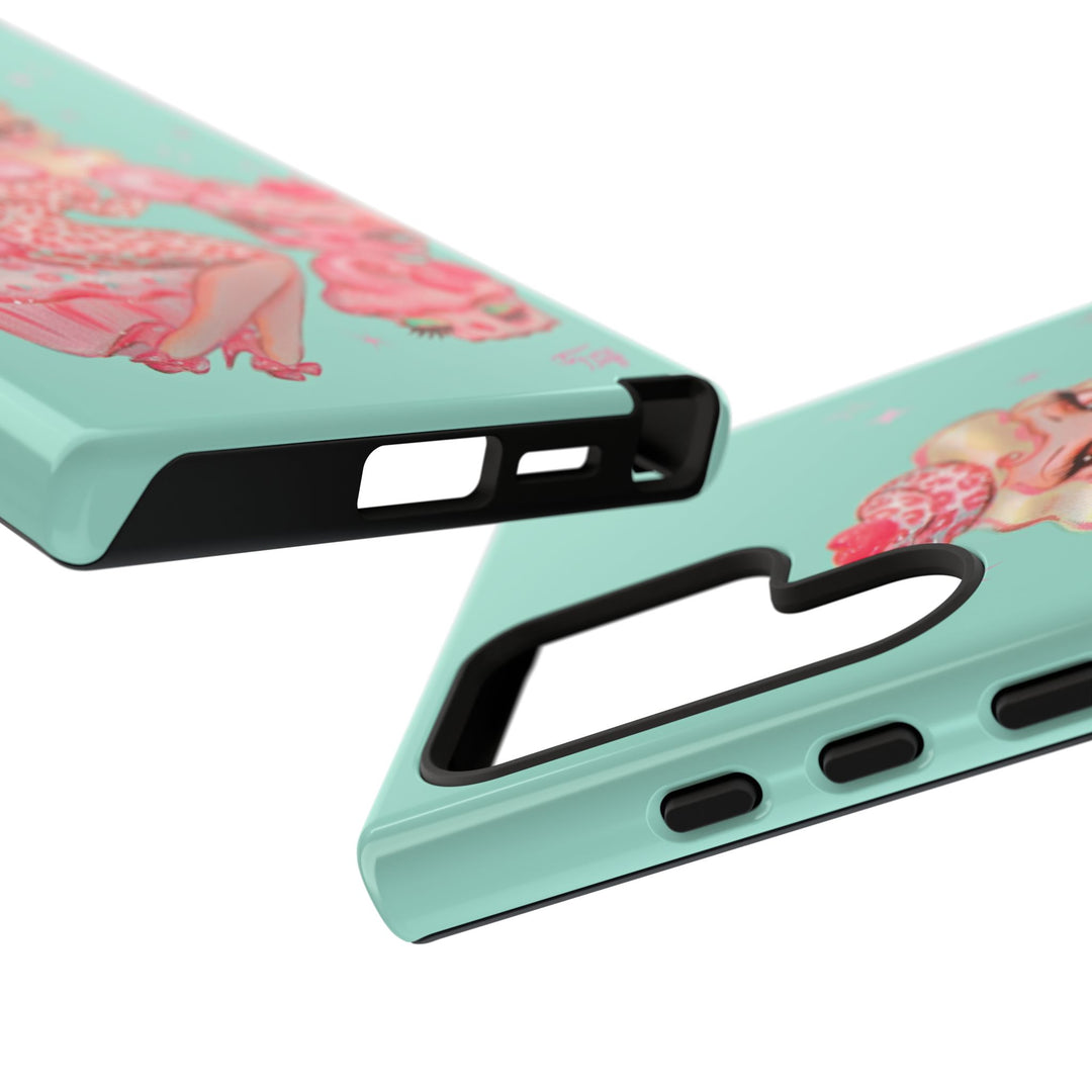 Leopard and Pink Cupcake Girl • Tough Phone Case