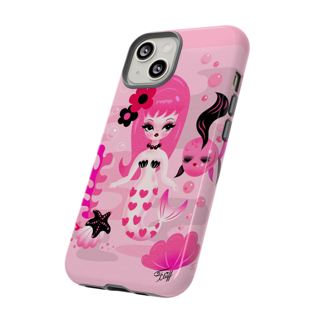 Pink Mod Mermaid • Tough Phone Case