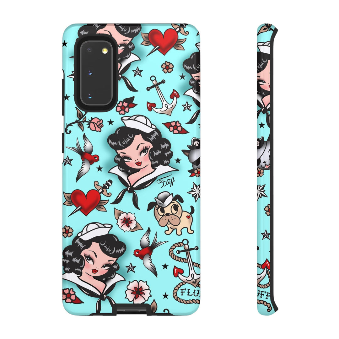 Suzy Sailor Girl on Light Blue • Phone Case