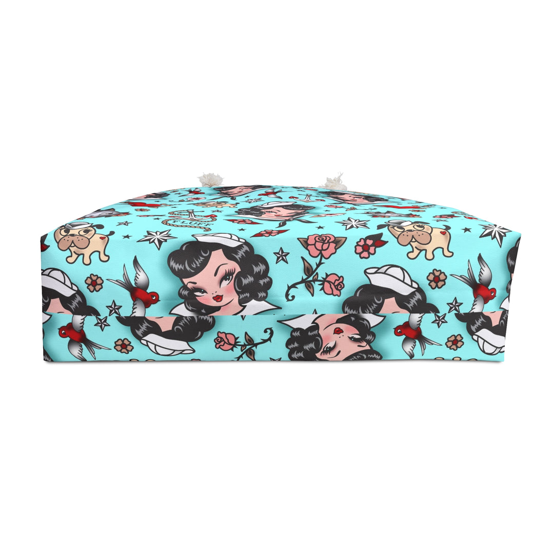 Suzy Sailor Girl on Light Blue • Weekender Bag