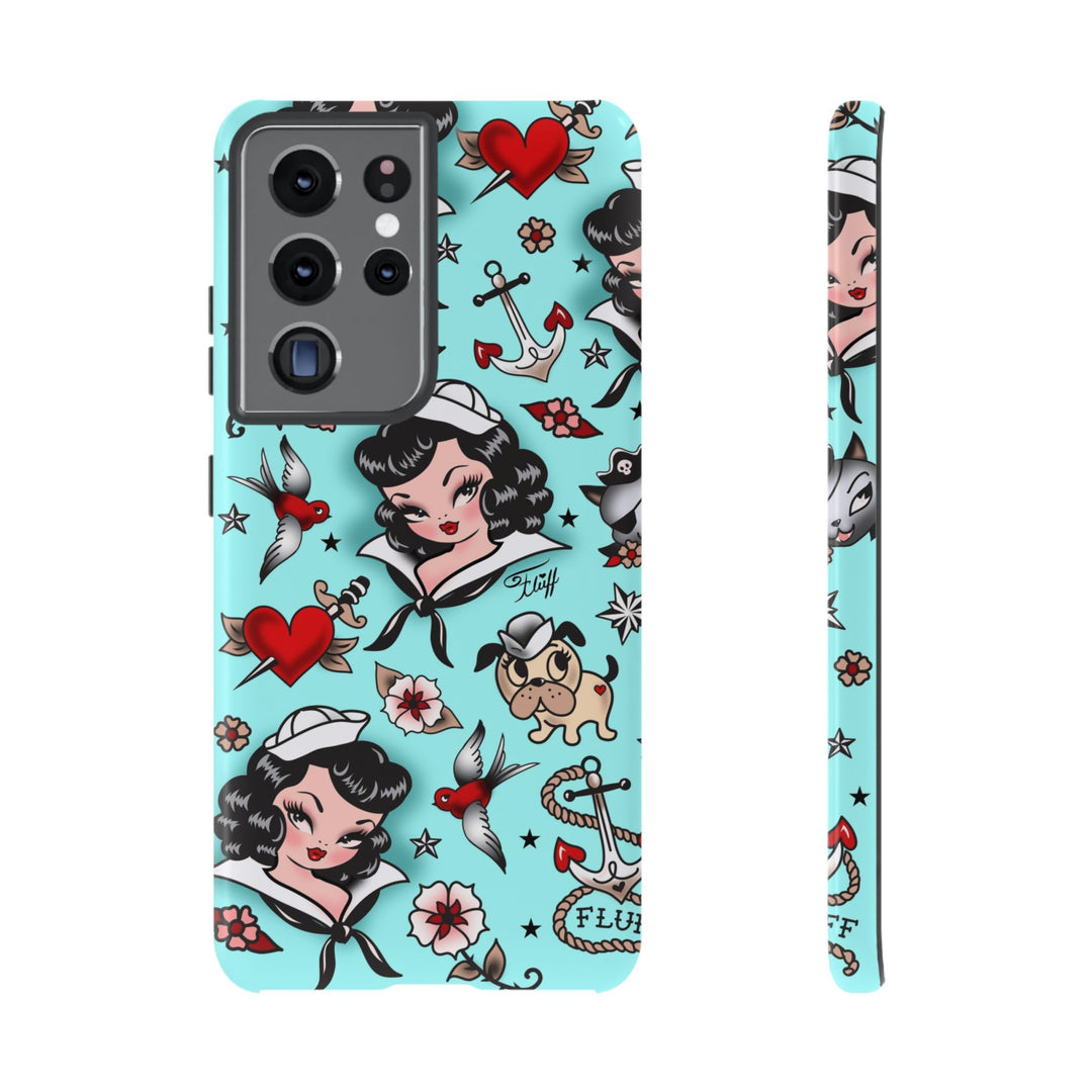 Suzy Sailor Girl on Light Blue • Phone Case