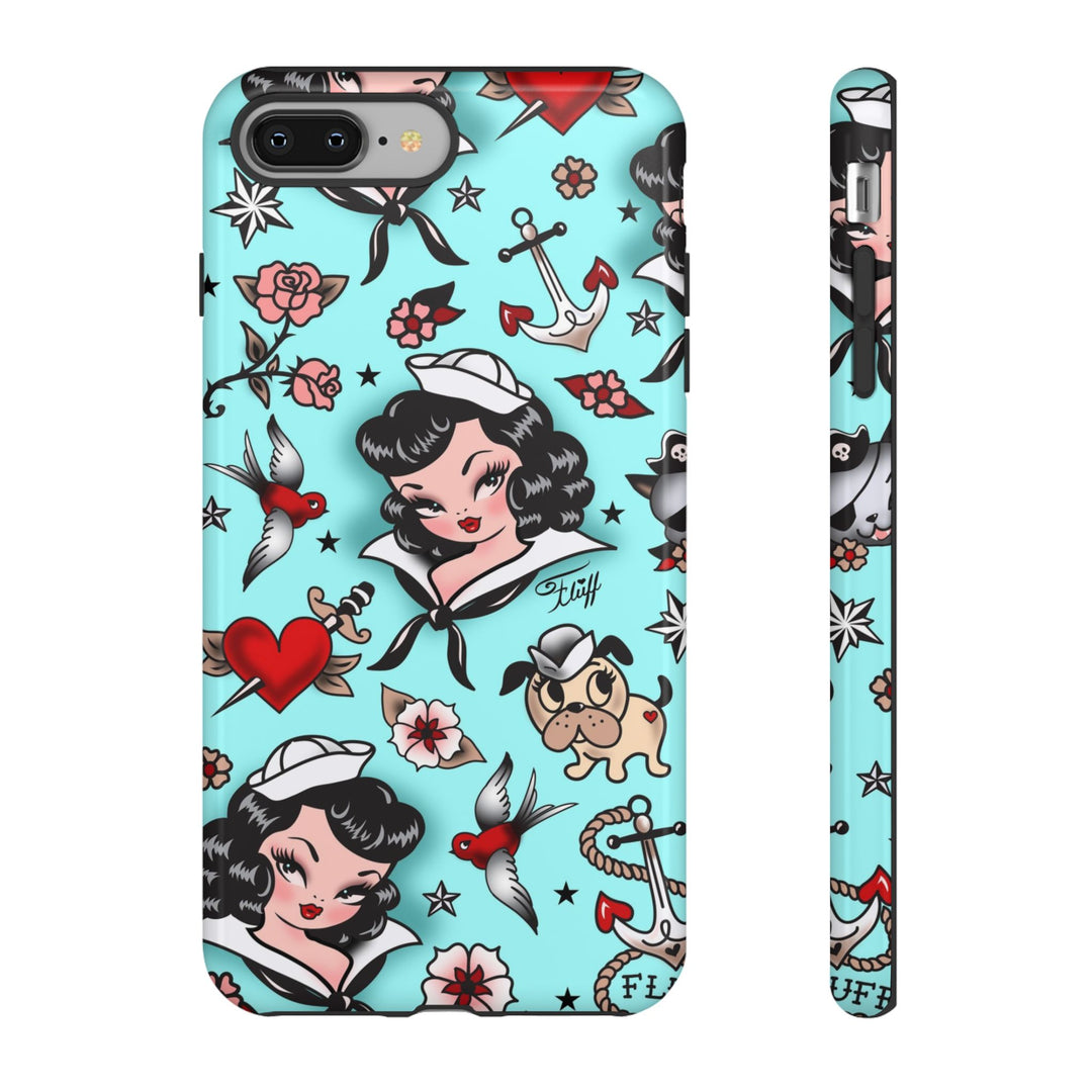 Suzy Sailor Girl on Light Blue • Phone Case