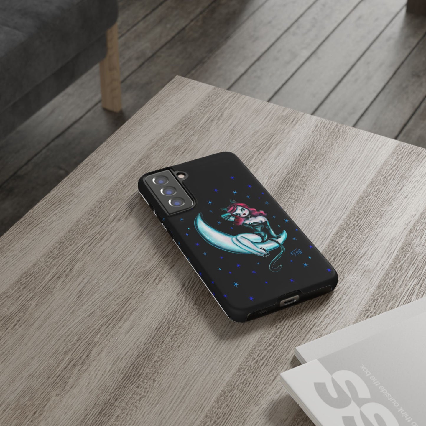 Kitten on the Moon • Tough Phone Case