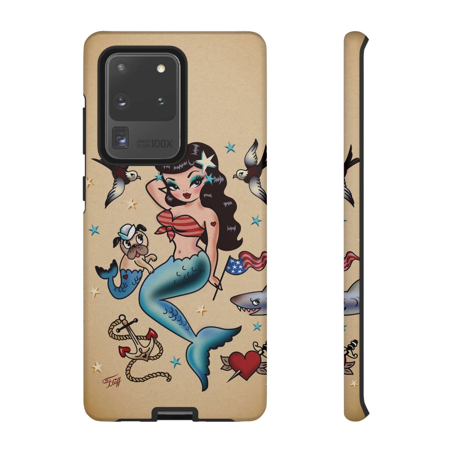 Patriotic Mermaid • Tough Phone Case