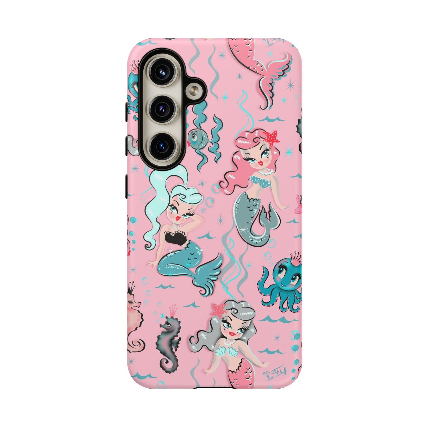 Babydoll Mermaids on Pink • Tough Phone Case