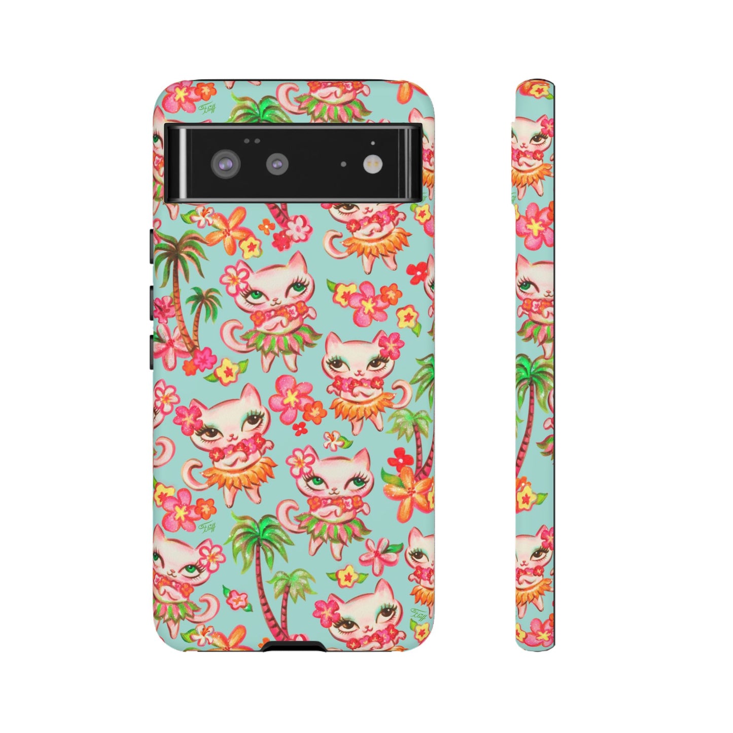 Hula Kitties Aqua • Tough Phone Case