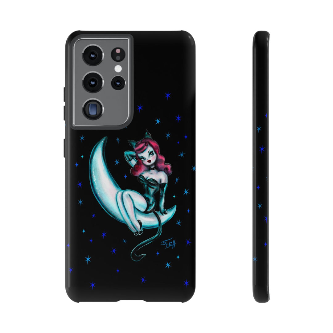 Kitten on the Moon • Tough Phone Case