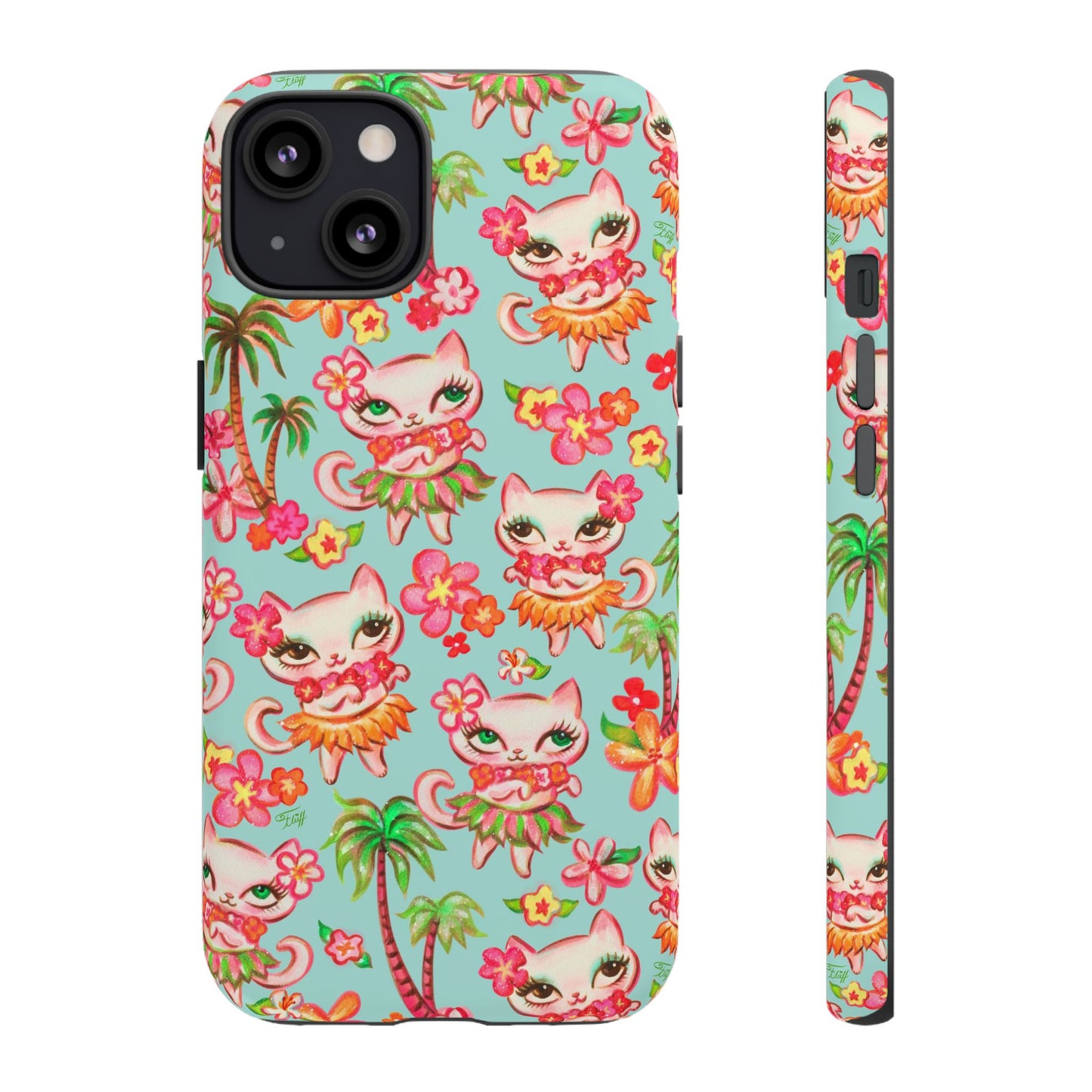 Hula Kitties Aqua • Tough Phone Case