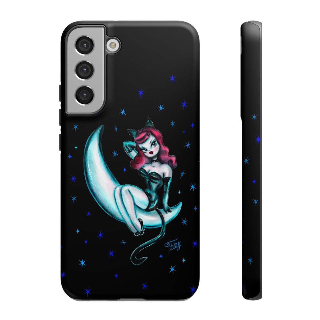 Kitten on the Moon • Tough Phone Case