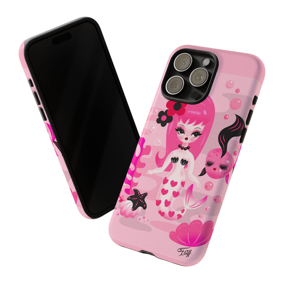 Pink Mod Mermaid • Tough Phone Case