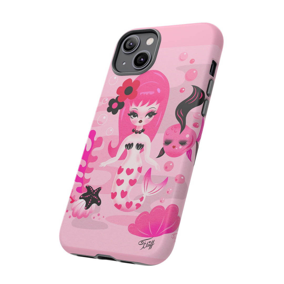 Pink Mod Mermaid • Tough Phone Case