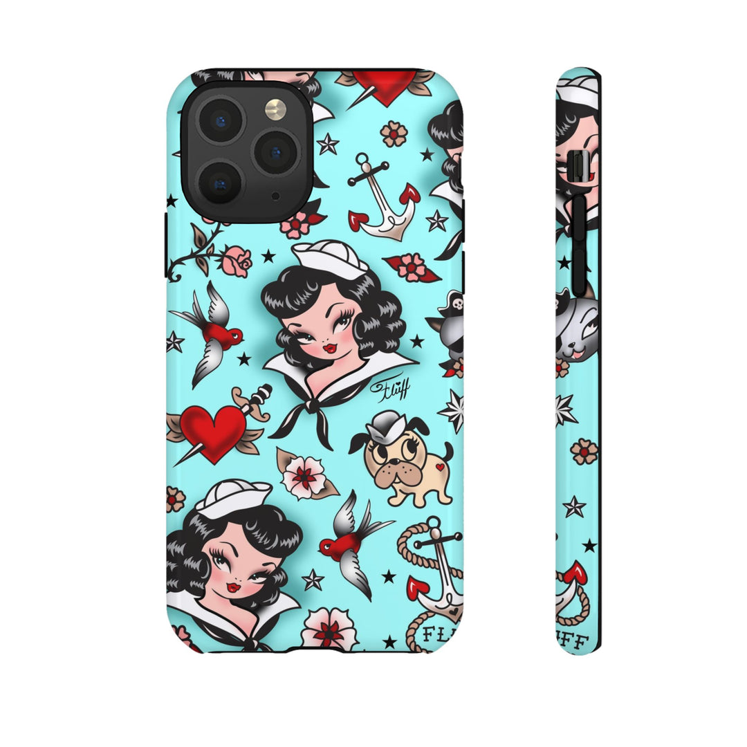 Suzy Sailor Girl on Light Blue • Phone Case