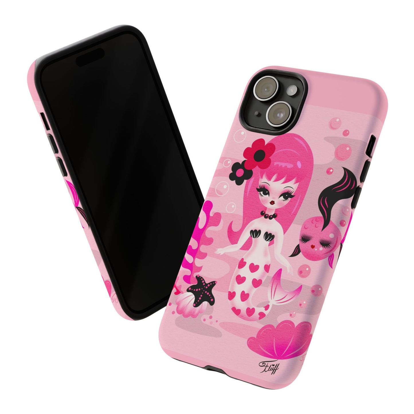 Pink Mod Mermaid • Tough Phone Case