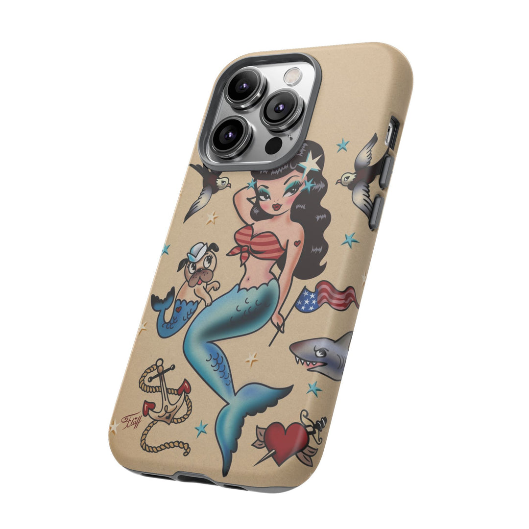 Patriotic Mermaid • Tough Phone Case