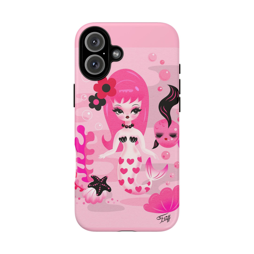 Pink Mod Mermaid • Tough Phone Case