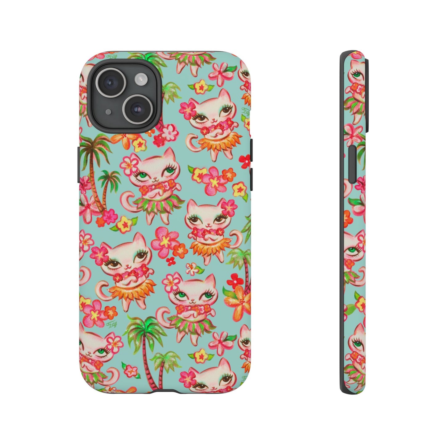 Hula Kitties Aqua • Tough Phone Case