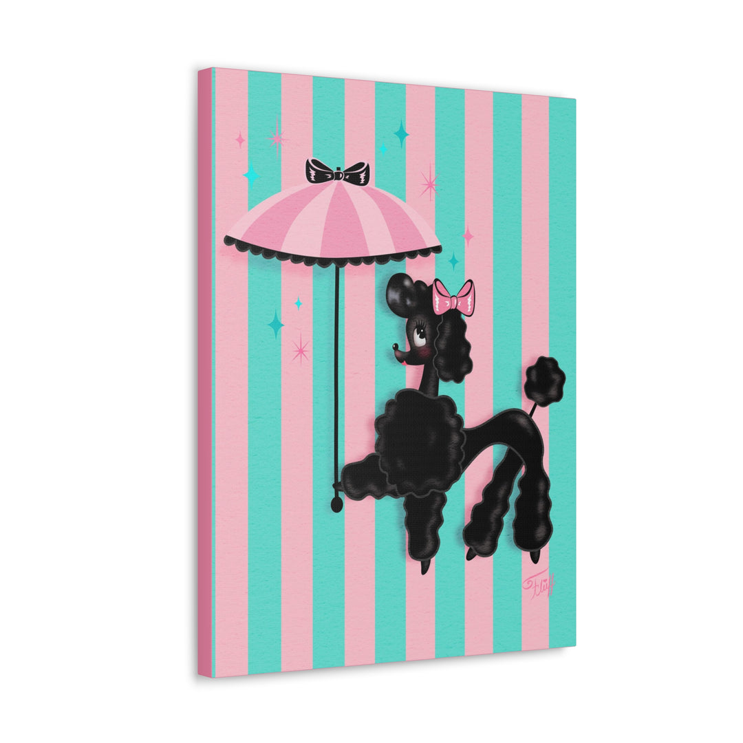 Pixie Poodle with Parasol  • Canvas Gallery Wrap