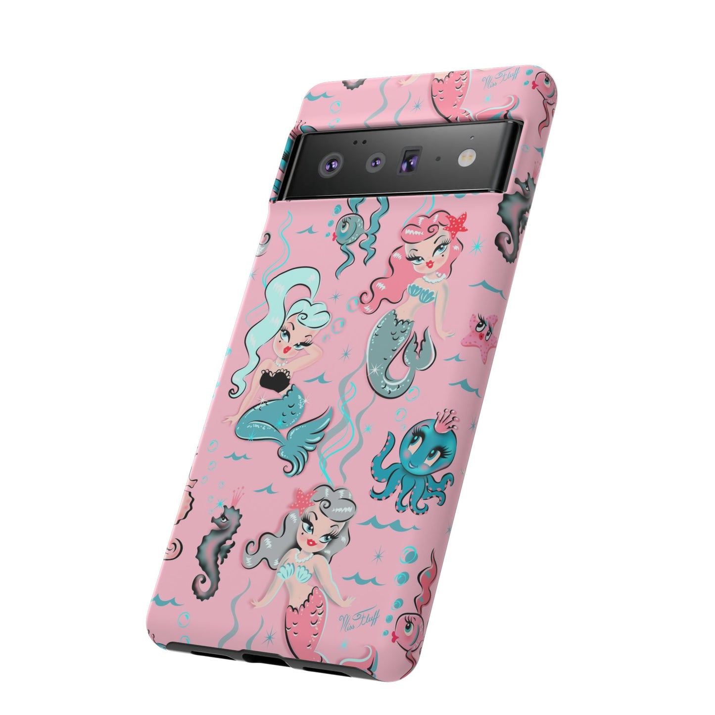 Babydoll Mermaids on Pink • Tough Phone Case