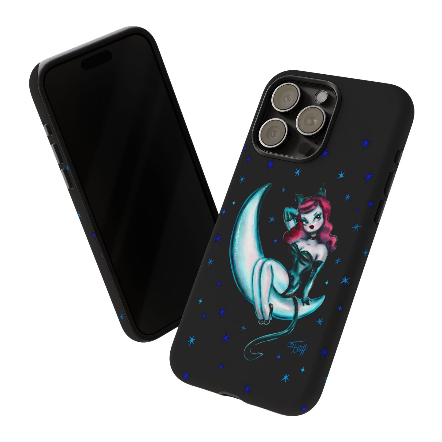 Kitten on the Moon • Tough Phone Case