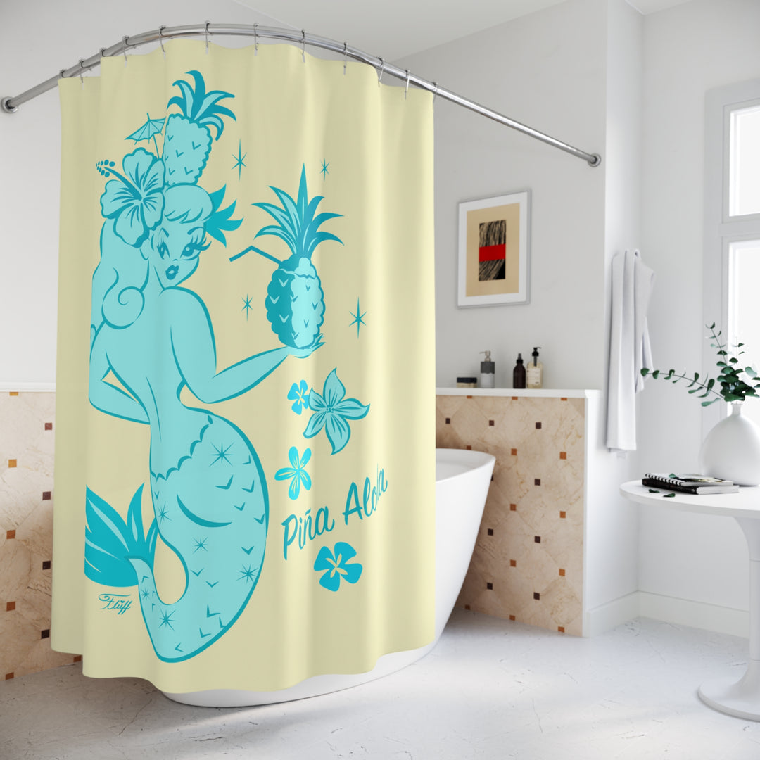 Pineapple Mermaid Grotto • Shower Curtain
