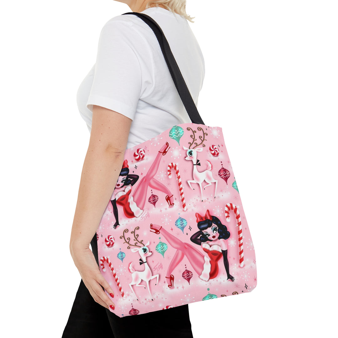 Christmas Pinup Girl • Tote Bag