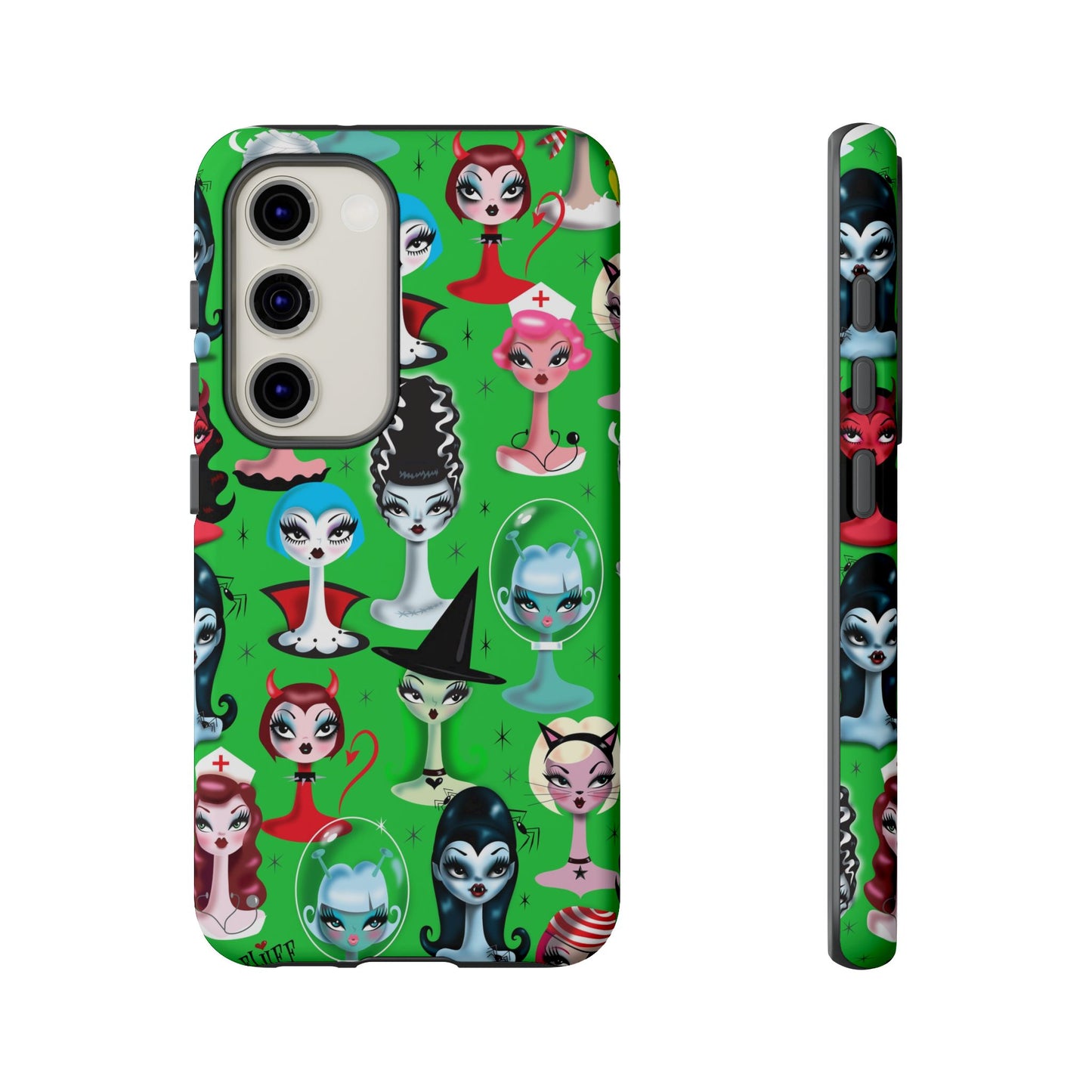 Spooky Dolls Green • Tough Phone Case