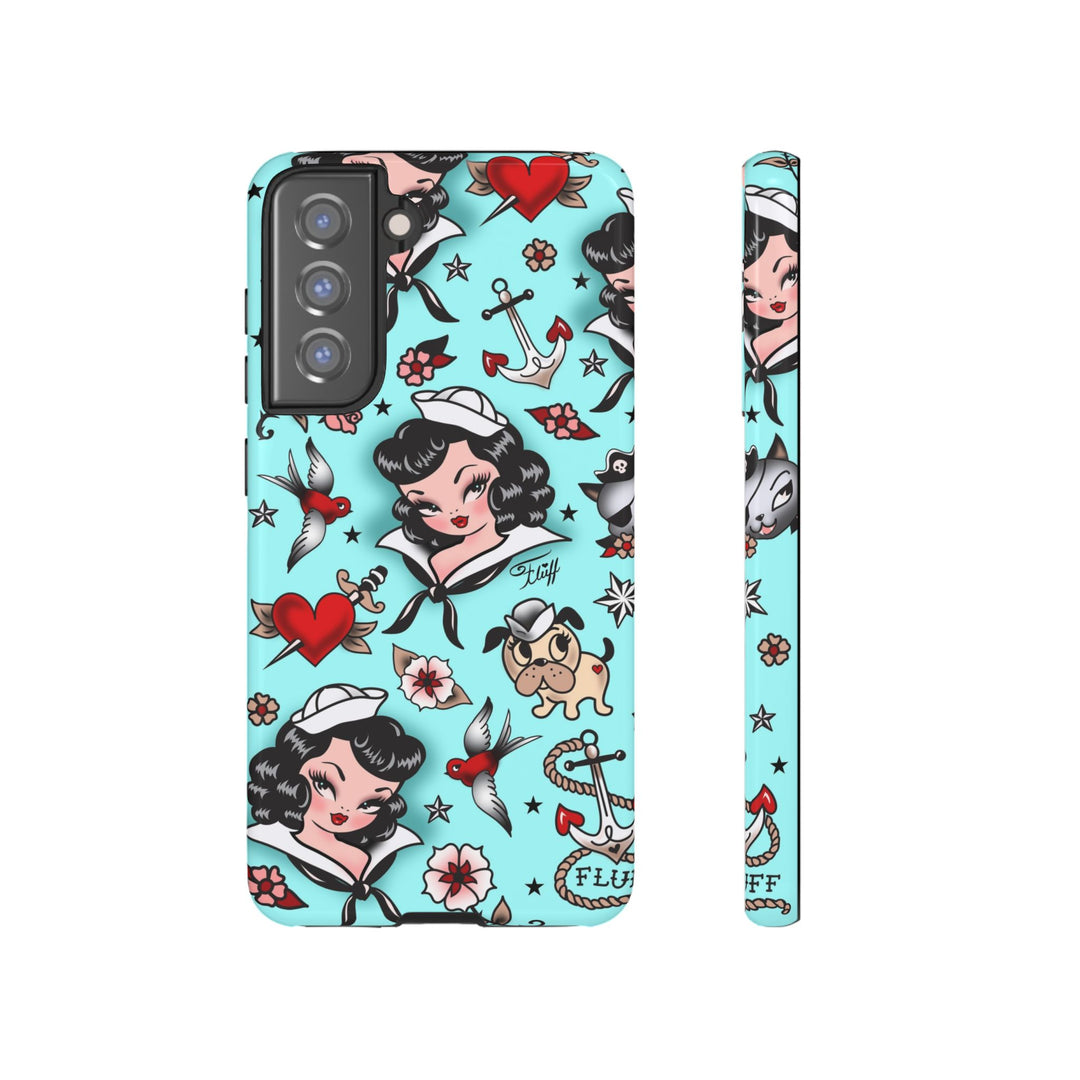 Suzy Sailor Girl on Light Blue • Phone Case