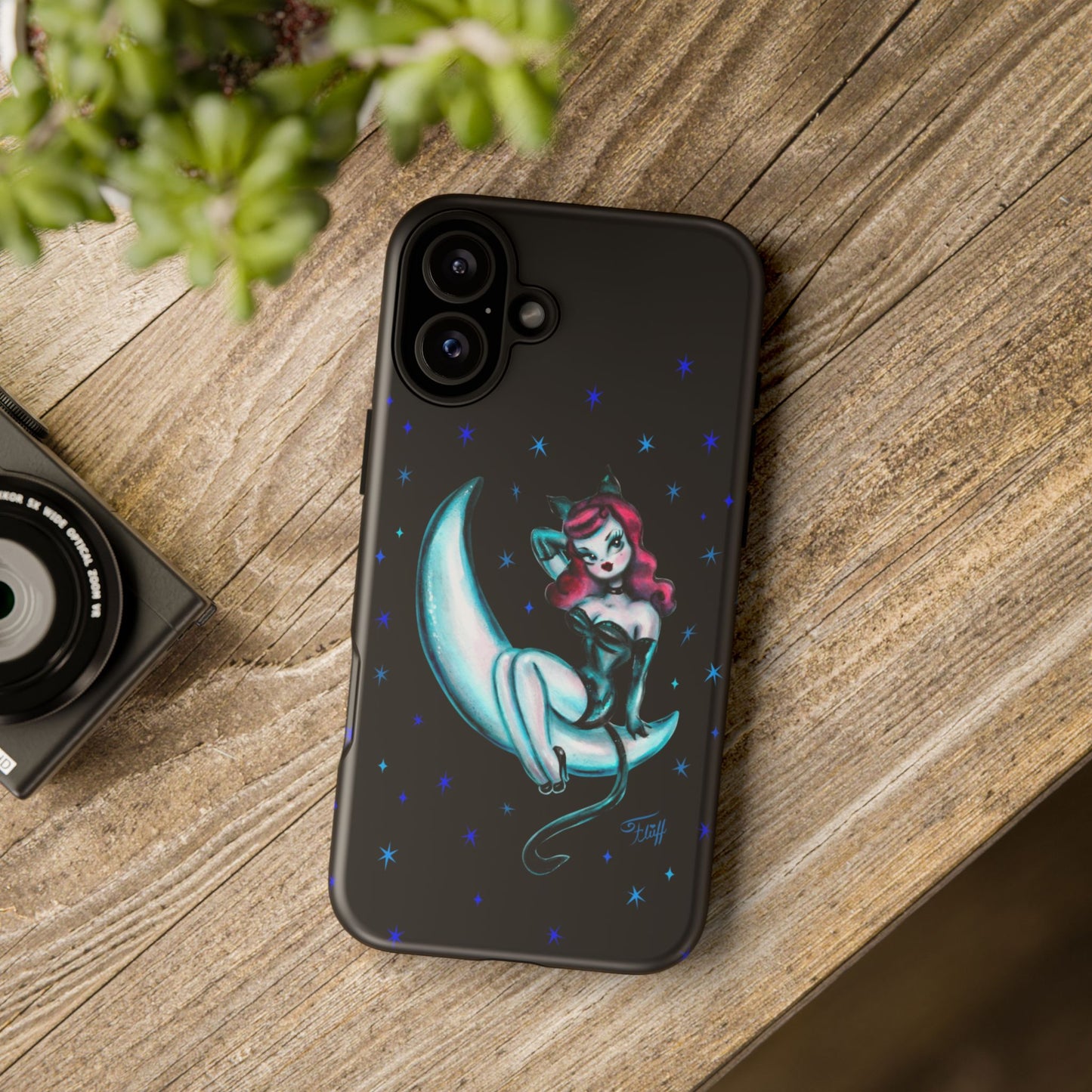 Kitten on the Moon • Tough Phone Case