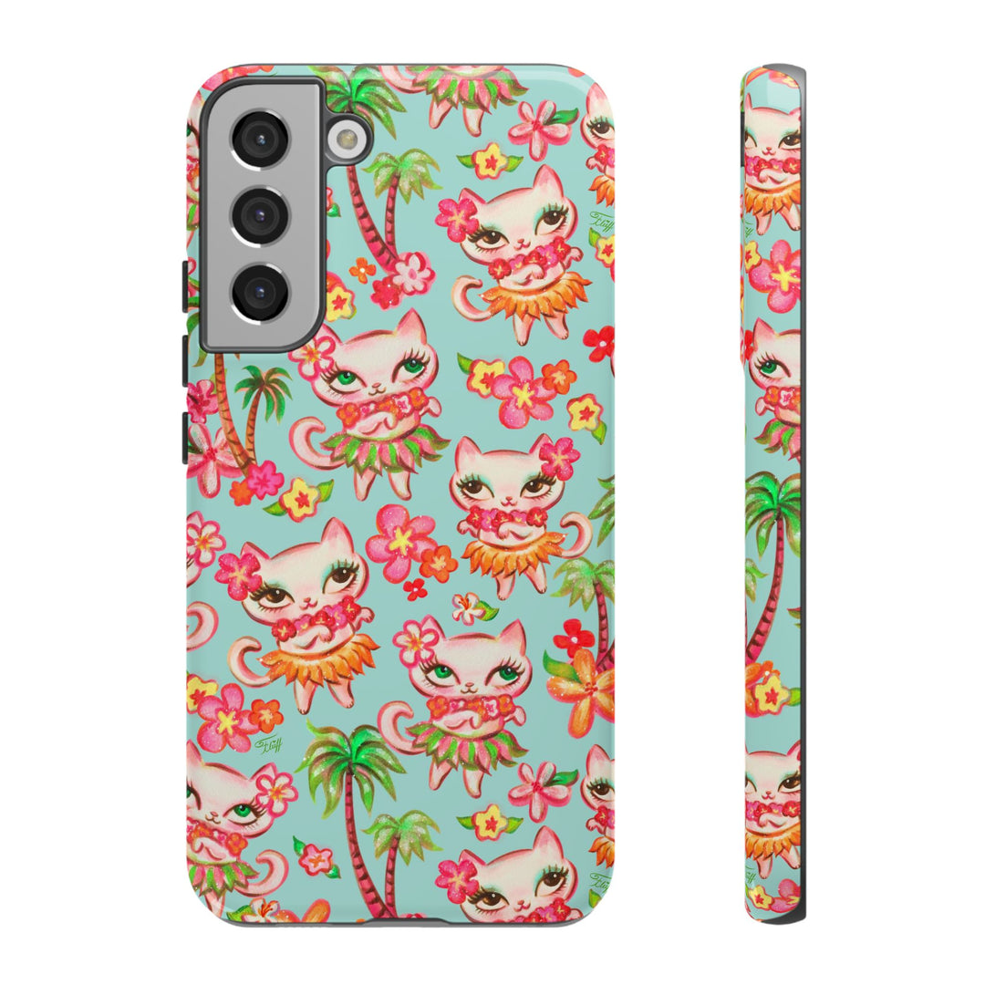 Hula Kitties Aqua • Tough Phone Case