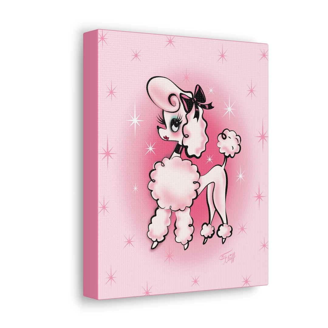 Posh Poodle on Pink  • Canvas Gallery Wrap