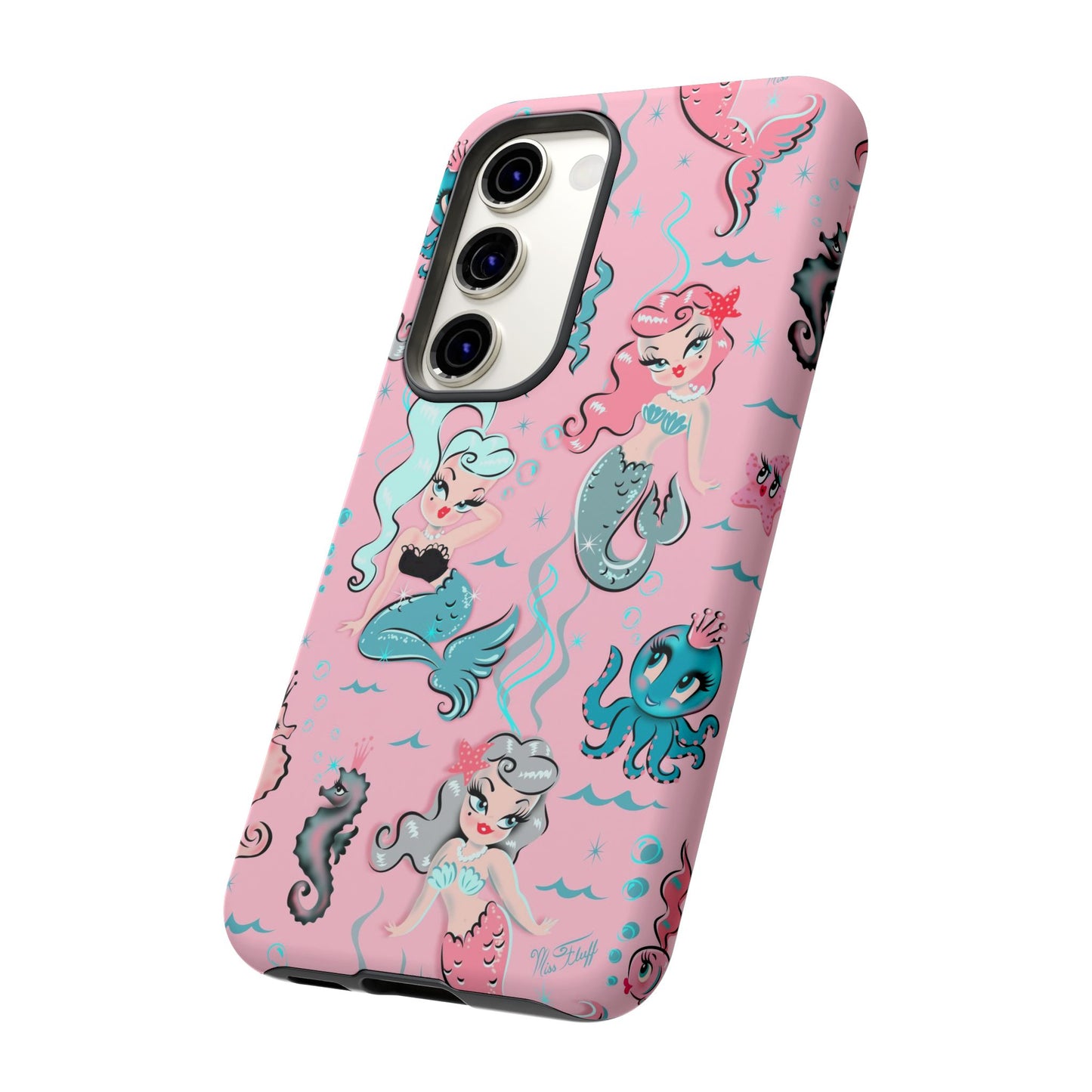 Babydoll Mermaids on Pink • Tough Phone Case