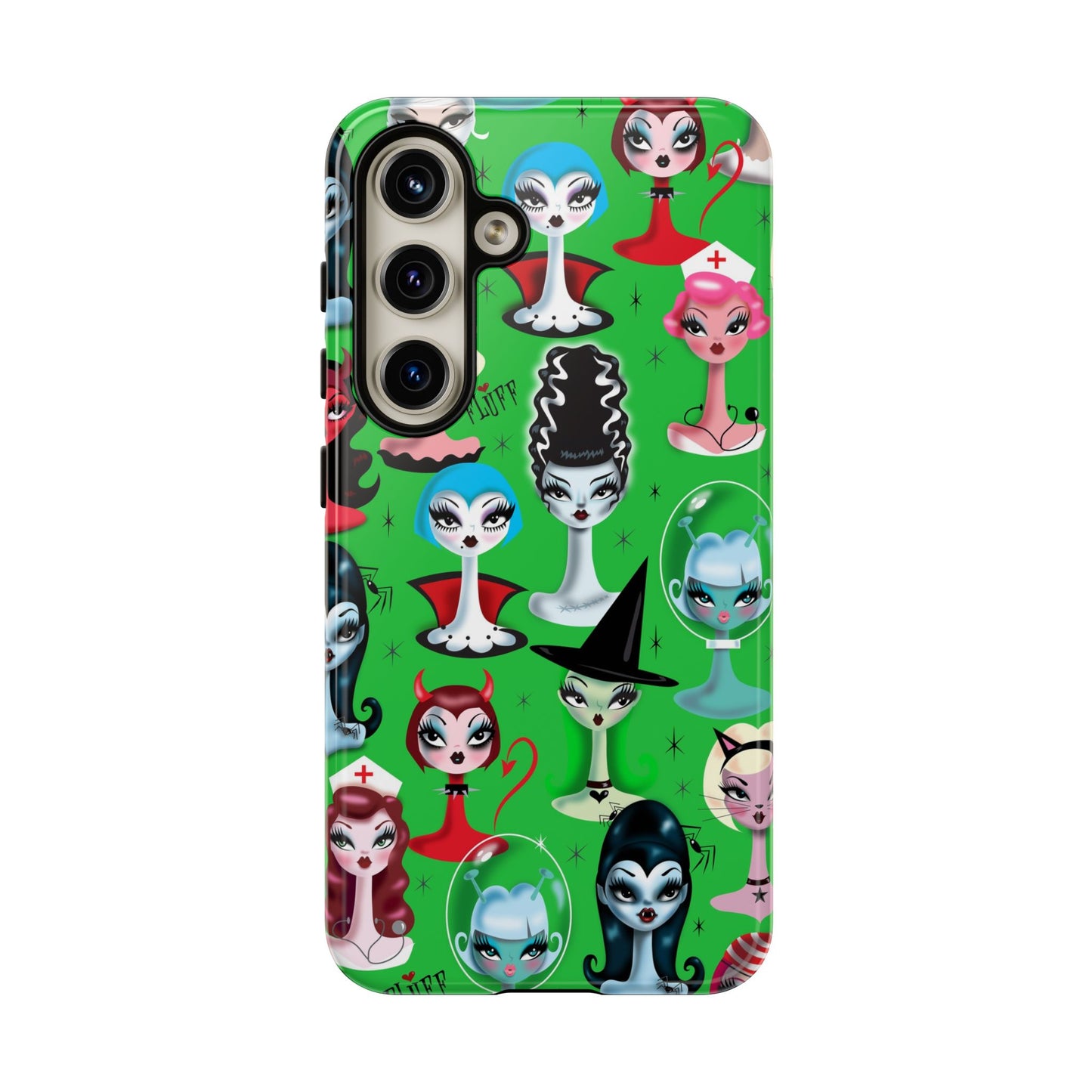 Spooky Dolls Green • Tough Phone Case