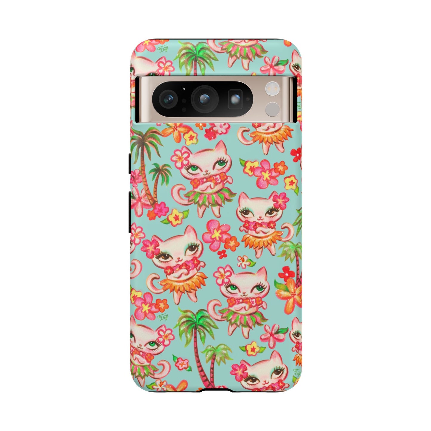 Hula Kitties Aqua • Tough Phone Case