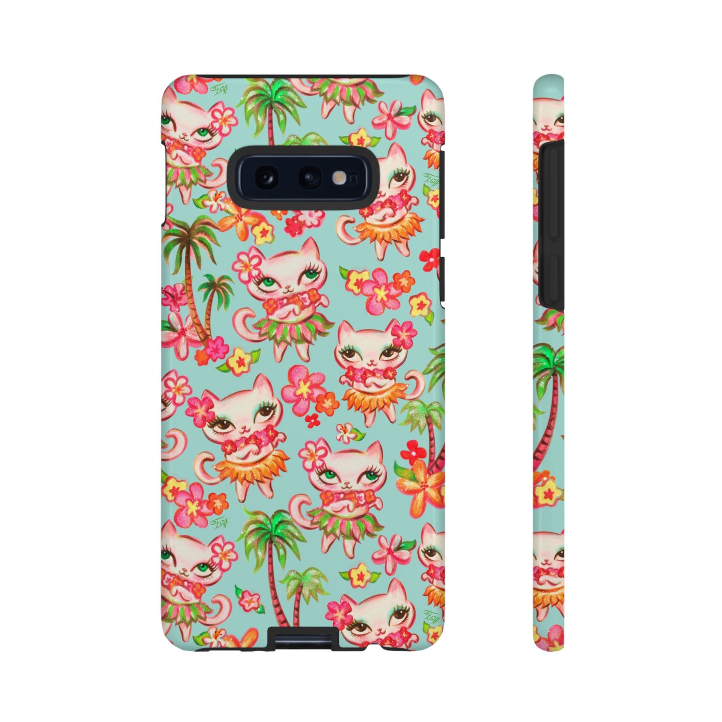 Hula Kitties Aqua • Tough Phone Case