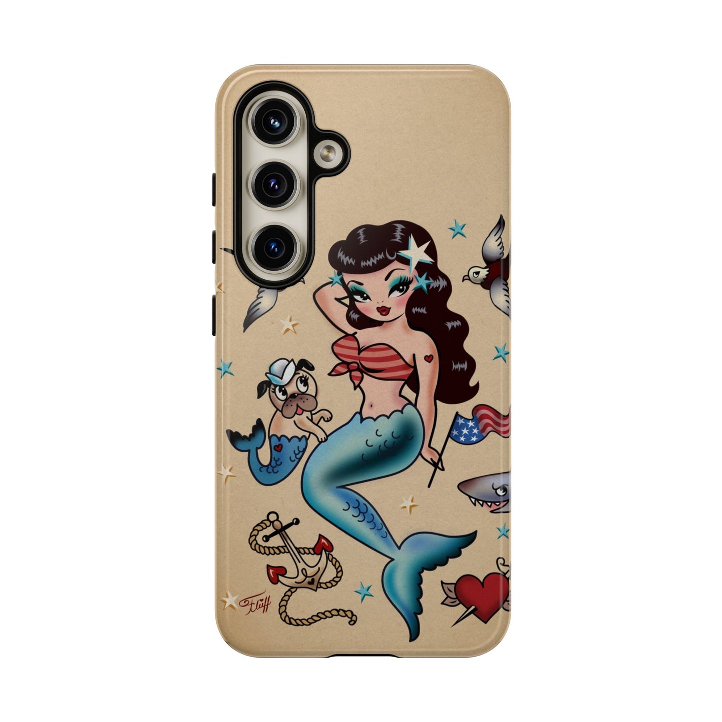 Patriotic Mermaid • Tough Phone Case