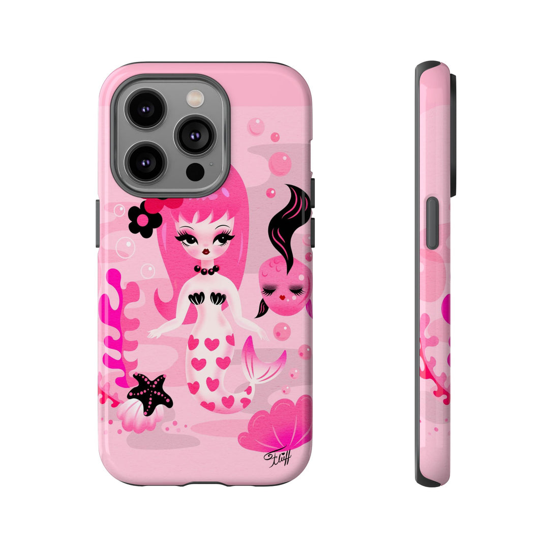 Pink Mod Mermaid • Tough Phone Case