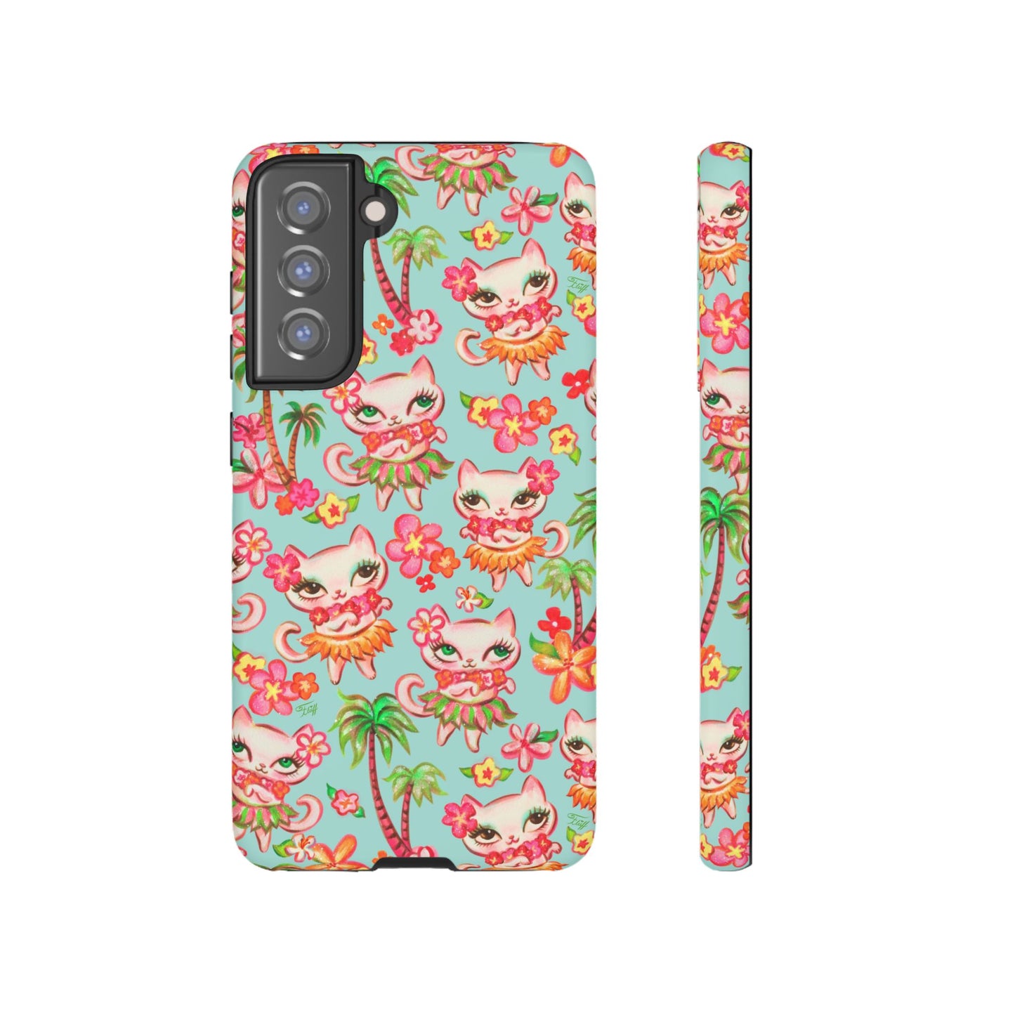 Hula Kitties Aqua • Tough Phone Case