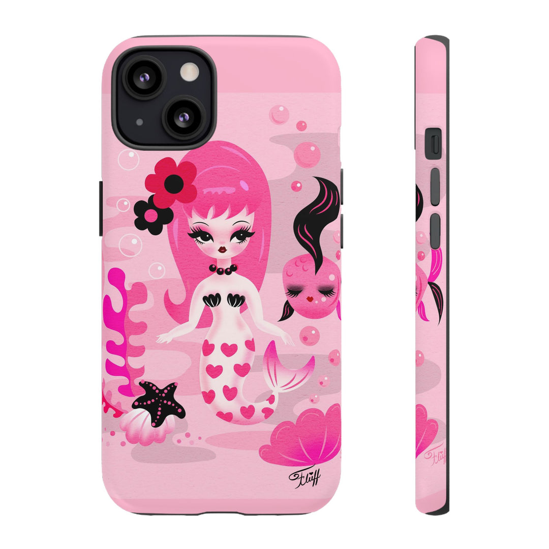 Pink Mod Mermaid • Tough Phone Case