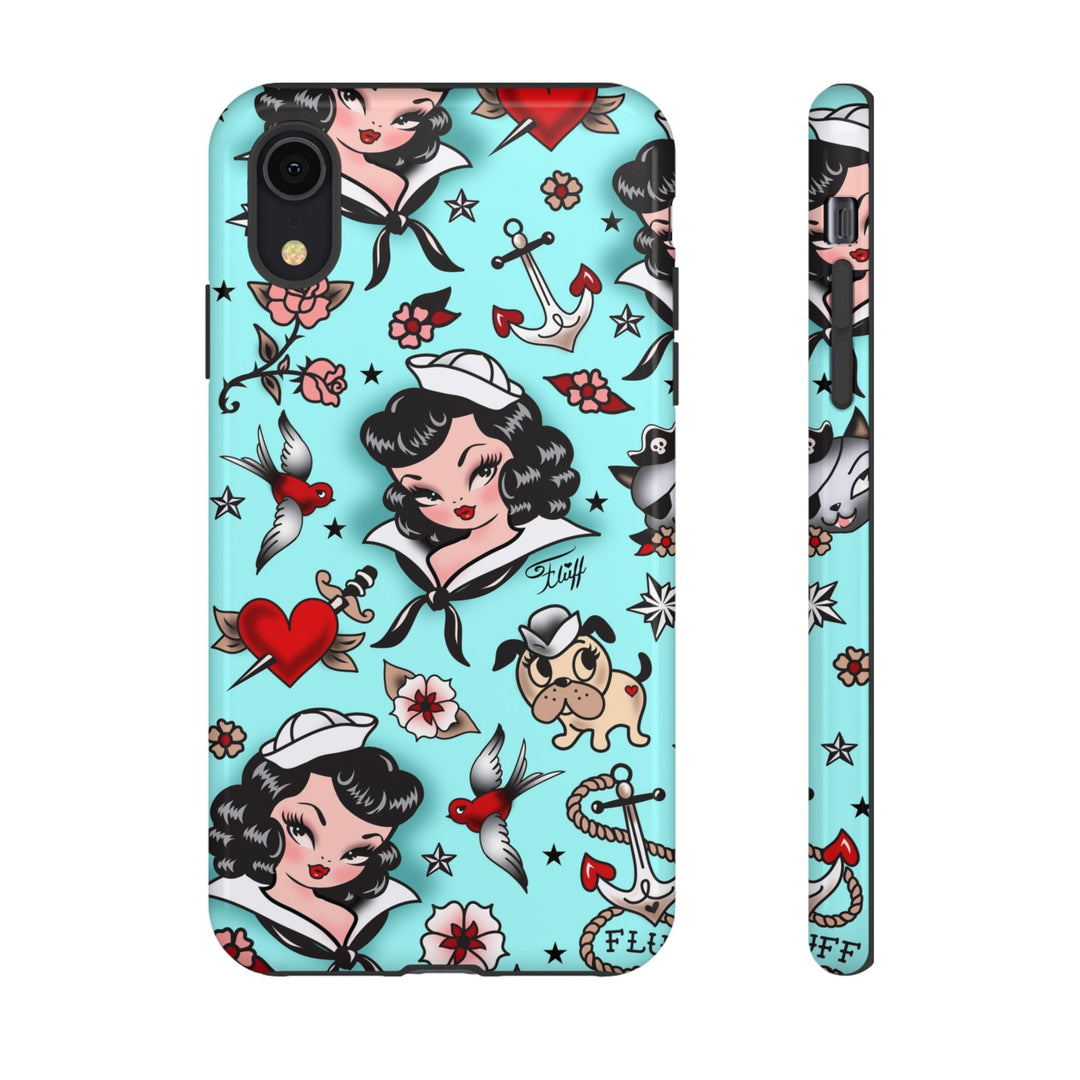 Suzy Sailor Girl on Light Blue • Phone Case
