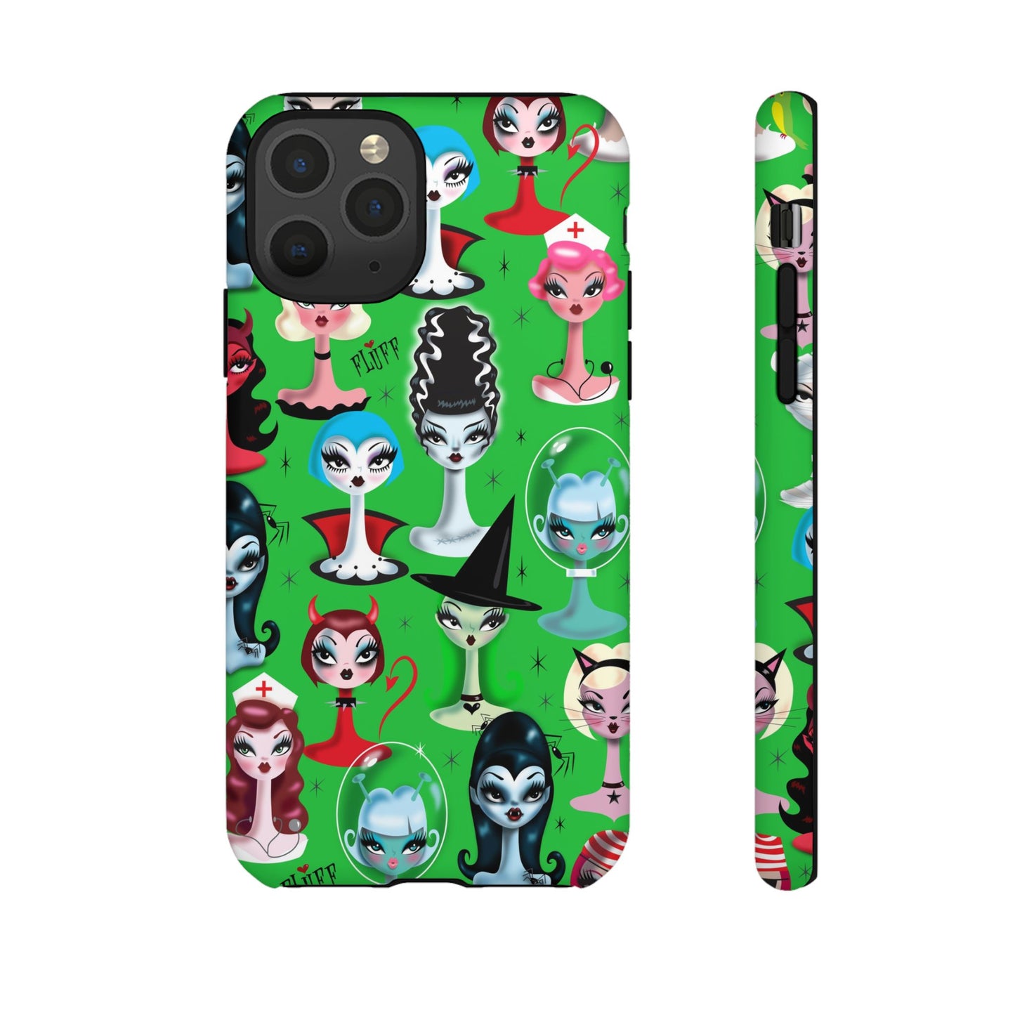 Spooky Dolls Green • Tough Phone Case