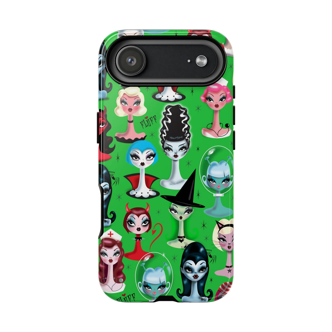 Spooky Dolls Green • Tough Phone Case