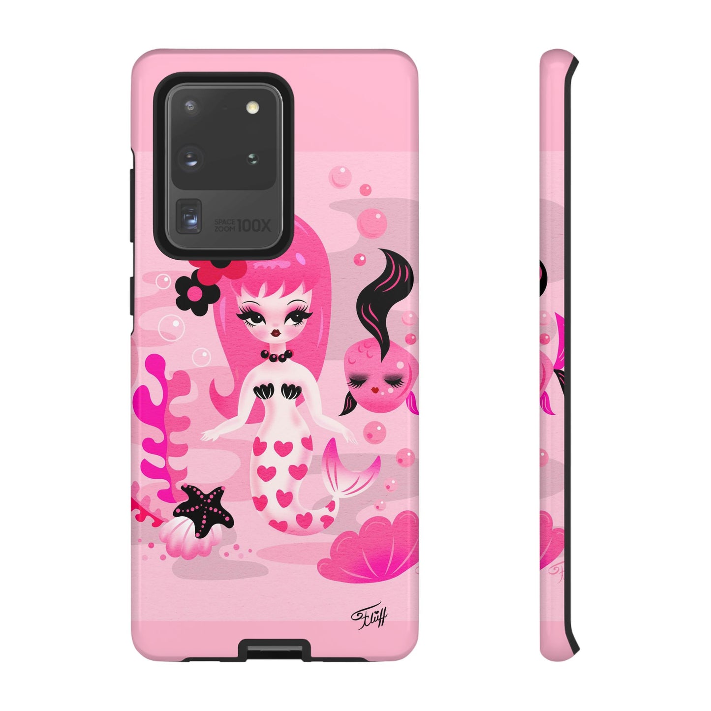 Pink Mod Mermaid • Tough Phone Case